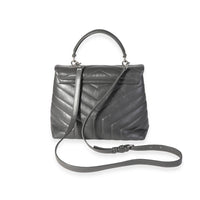 Saint Laurent Grey Matelassé Calfskin Top Handle Loulou Bag