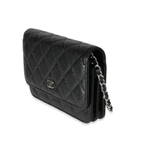 Chanel Black Quilted Caviar Mini Wallet On Chain