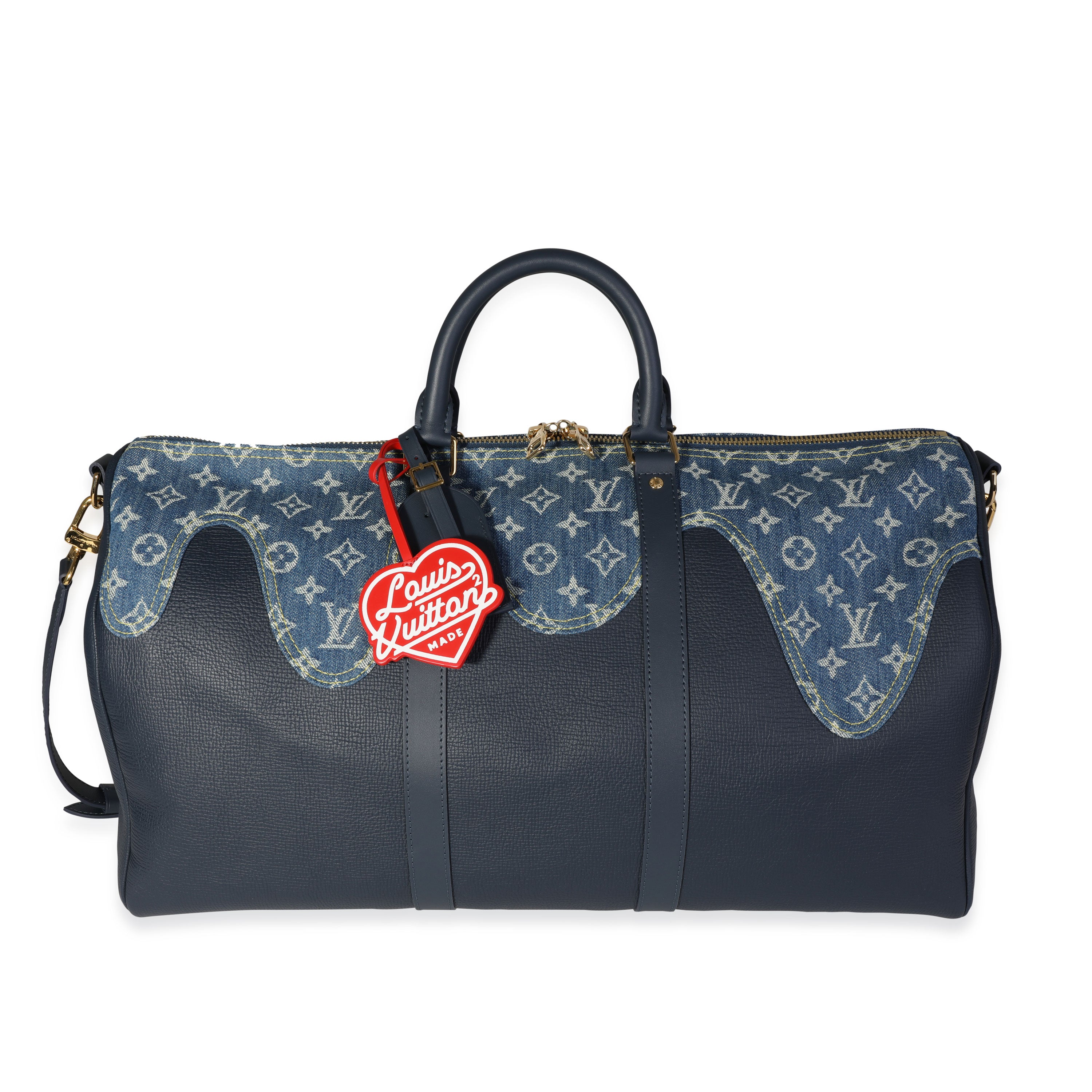 Louis Vuitton x Nigo Monogram Denim Flat Double Phone Pouch - Blue  Messenger Bags, Bags - LVNOU20265
