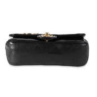 Chanel Black Quilted Lambskin V for Victory Peace Sign Extra Mini Flap Bag