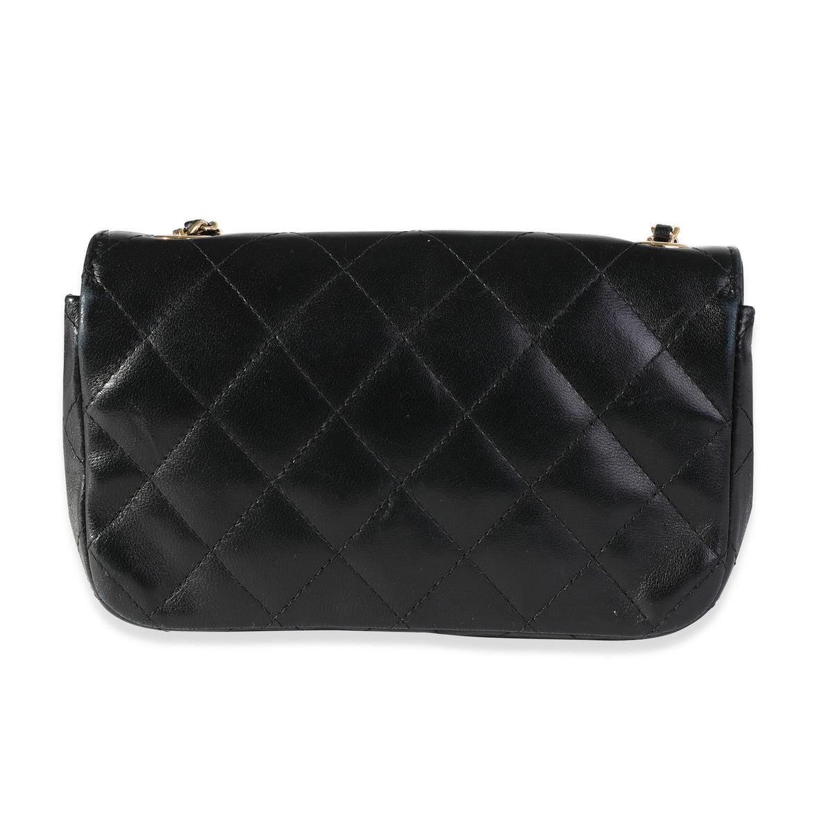 Chanel Black Quilted Lambskin V for Victory Peace Sign Extra Mini Flap Bag