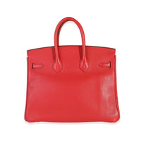 Hermès Rouge Casaque Swift Birkin 25 PHW