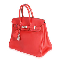 Hermès Rouge Casaque Swift Birkin 25 PHW