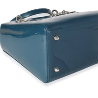 Blue Patent Leather Medium Lady  Bag