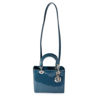 Blue Patent Leather Medium Lady  Bag