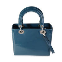 Blue Patent Leather Medium Lady  Bag