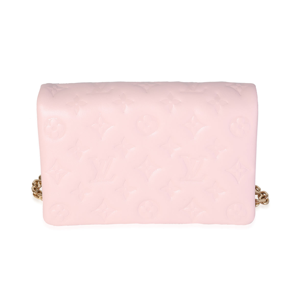 Louis Vuitton Pink Monogram-Embossed Puffy Lambskin Leather Pochette Coussin, myGemma, GB