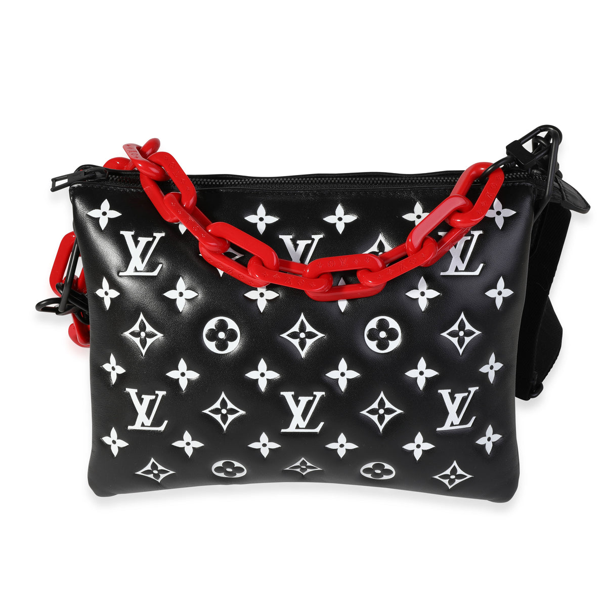 Louis Vuitton Coussin PM Black/White in Lambskin Leather with