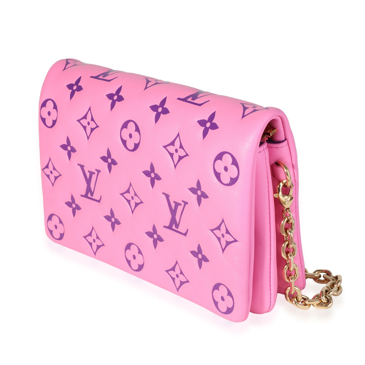 Louis Vuitton Pochette Coussin Pink/Purple in Lambskin with Gold