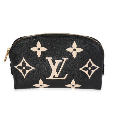 Louis Vuitton Black Monogram Empreinte Leather Cosmetic Pouch