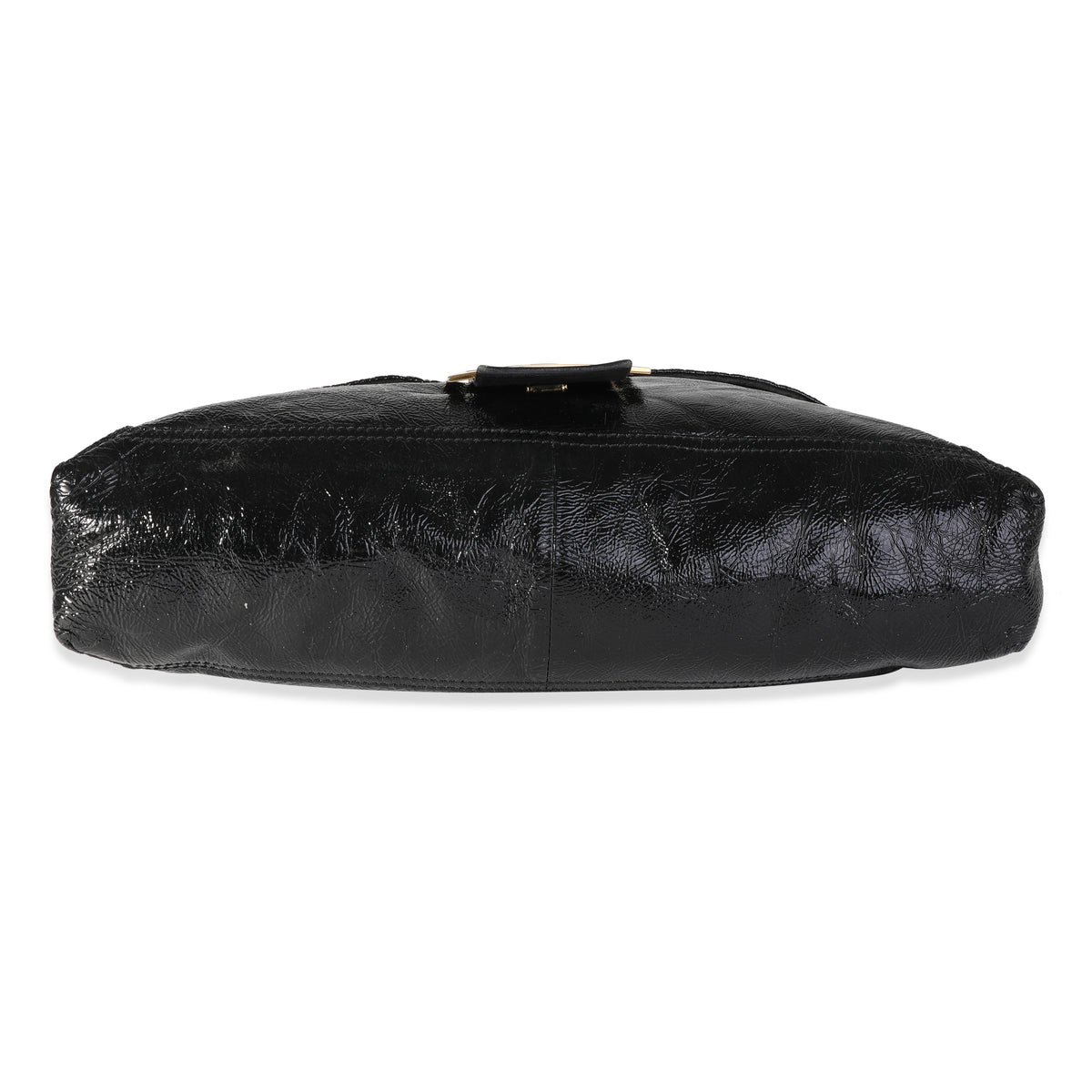 Fendi Black Patent Leather Convertible Baguette