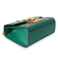 Gucci Green Guccissima Leather Small Padlock Shoulder Bag