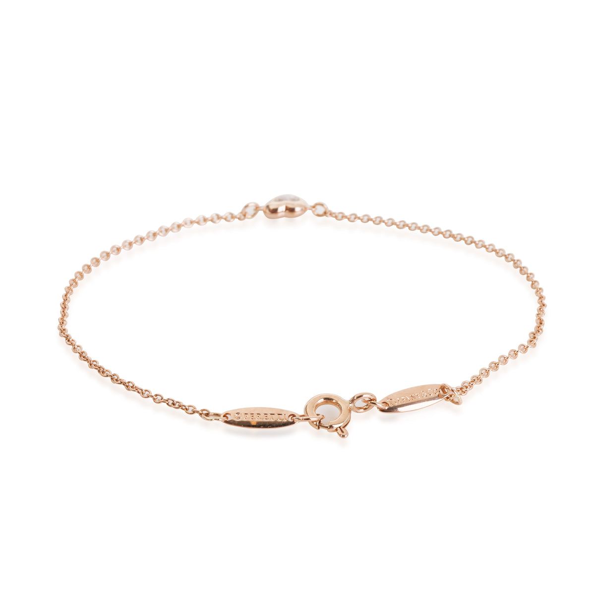 Tiffany & Co. Elsa Peretti Diamond Bracelet in 18k Rose Gold DEF VS 0.14 CTW