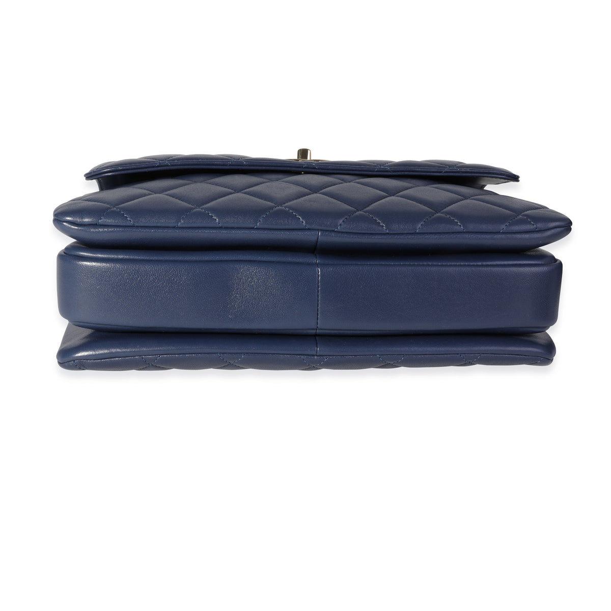 Chanel Navy Quilted Lambskin Medium Trendy Top Handle Bag, myGemma