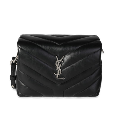 Saint Laurent Black Matelassé Leather Loulou Toy Bag