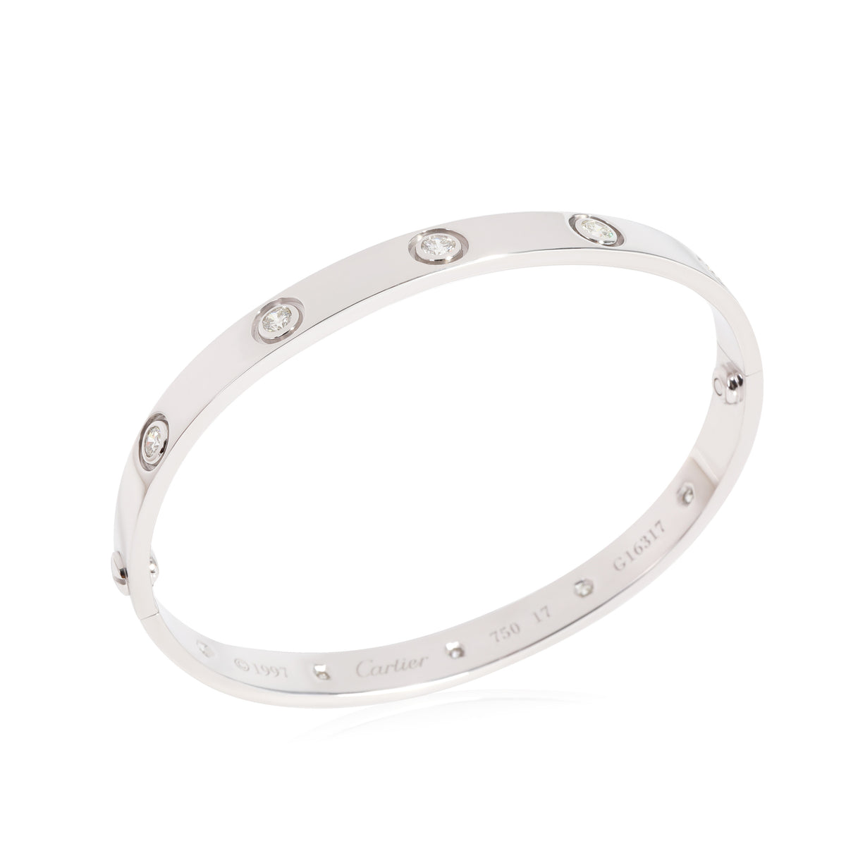 Cartier Love Bracelet, 10 Diamonds (White Gold)