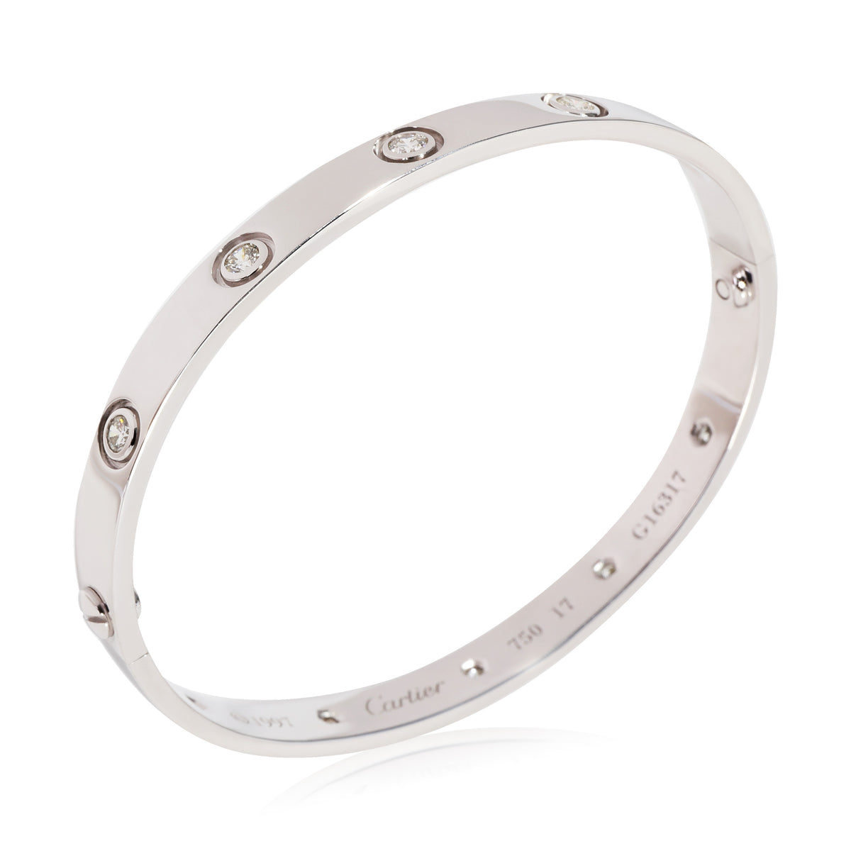 Cartier Love Bracelet, 10 Diamonds (White Gold)