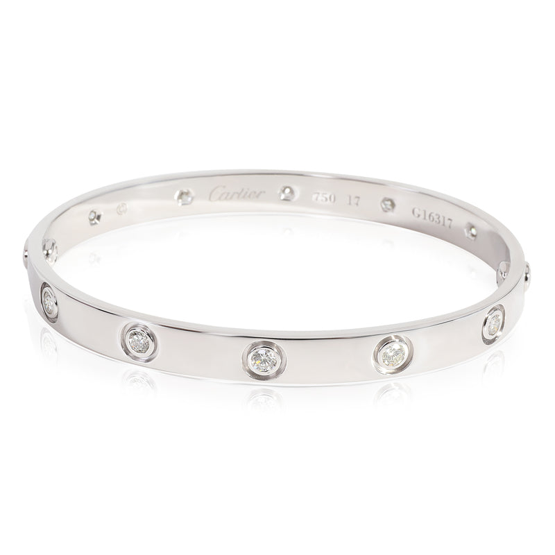 Cartier Love Bracelet, 10 Diamonds (White Gold)