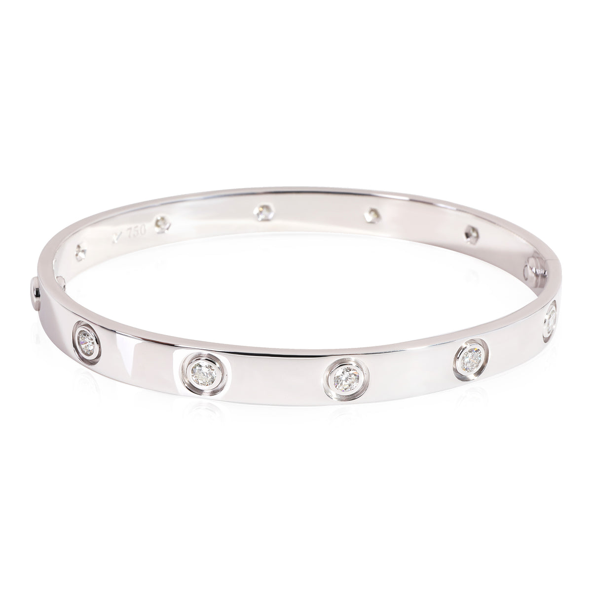 Cartier Love Bracelet, 10 Diamonds (White Gold)