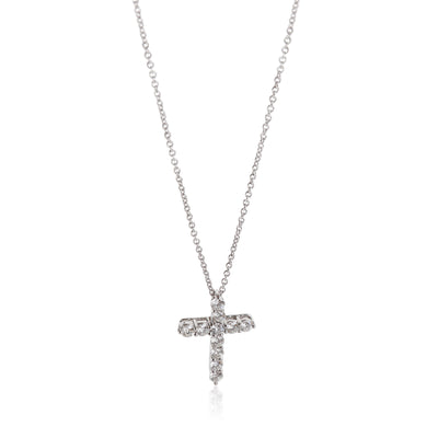 Tiffany & Co. Diamond Cross Pendant in 950 Platinum 0.55 CTW