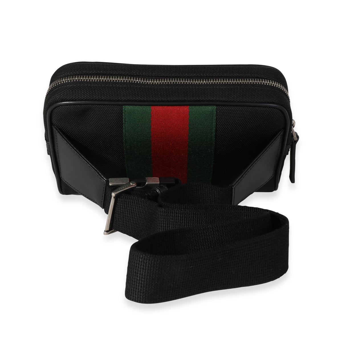 Gucci Black Techno Web Belt Bag
