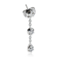 Carbon & Hyde Tulip Ear Chain Single Diamond Earring in 14k White Gold 0.16 CTW