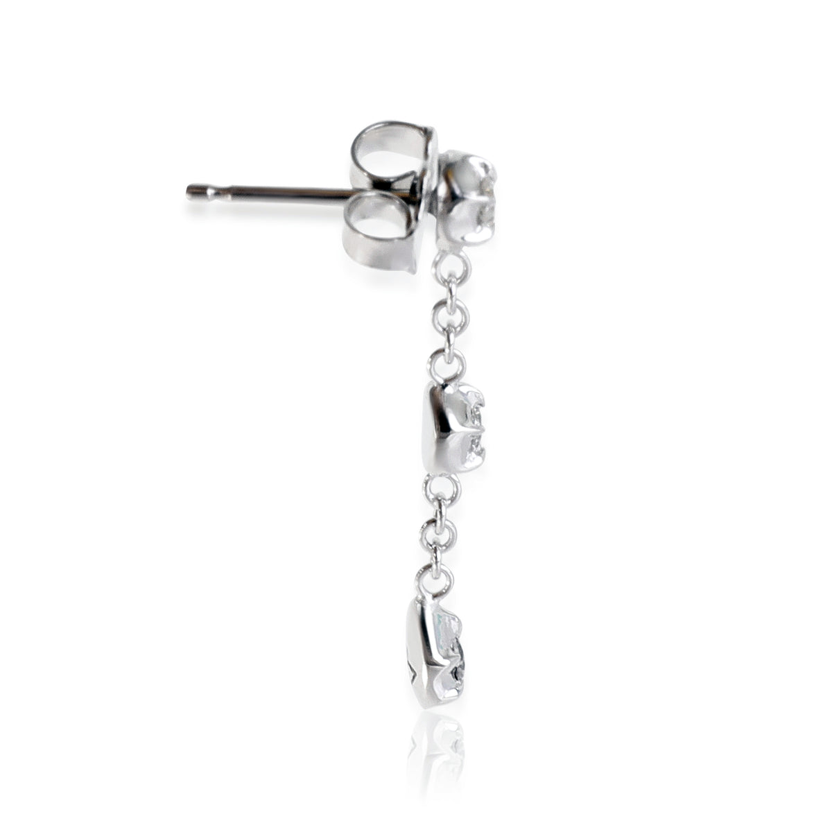 Carbon & Hyde Tulip Ear Chain Single Diamond Earring in 14k White Gold 0.16 CTW