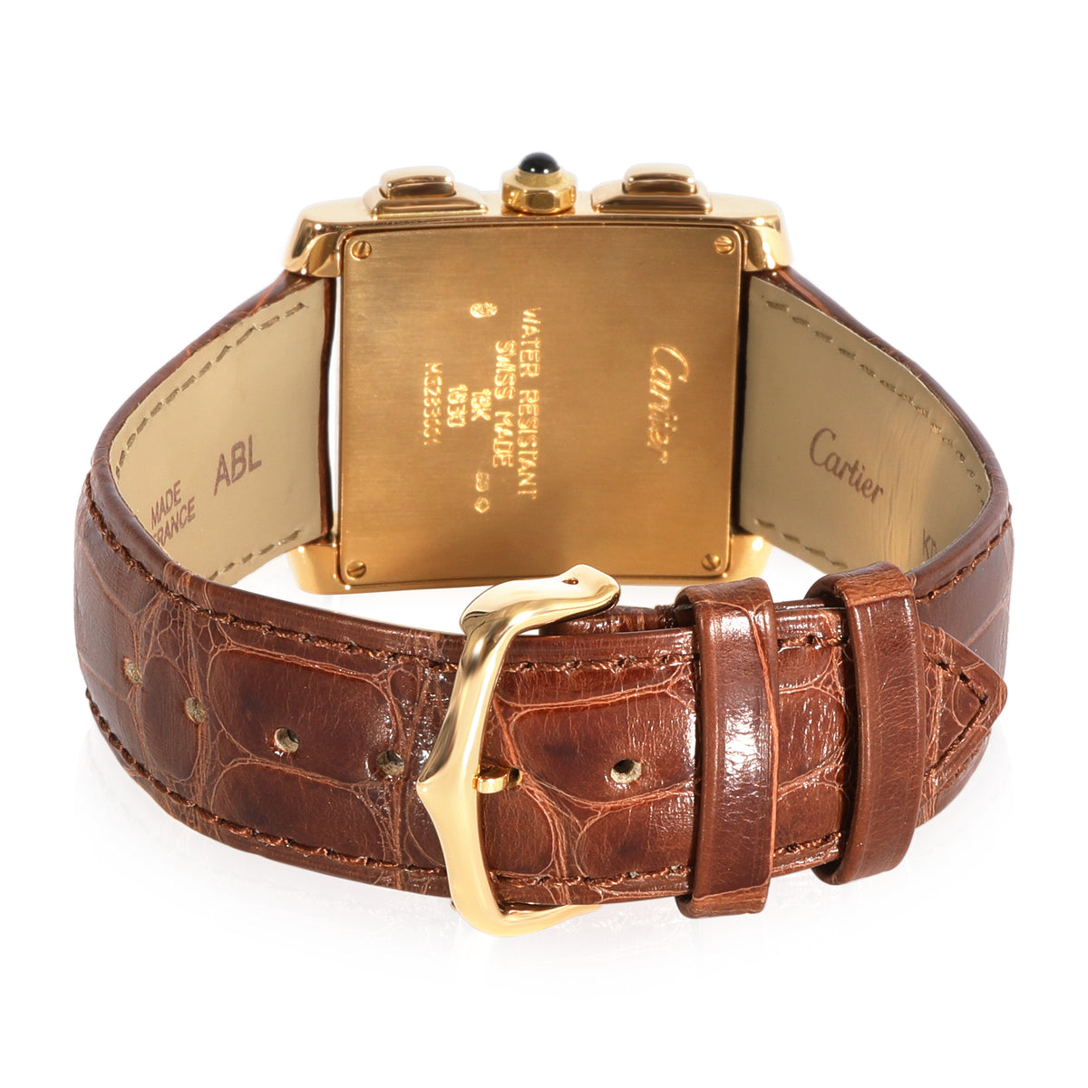 Cartier Tank Francaise Chronoflex W500556 Men's Watch in 18kt Yellow Gold