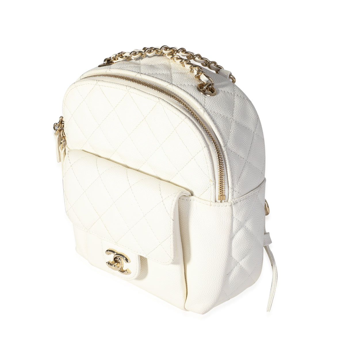 Chanel White Quilted Caviar CC Day Backpack, myGemma, IT