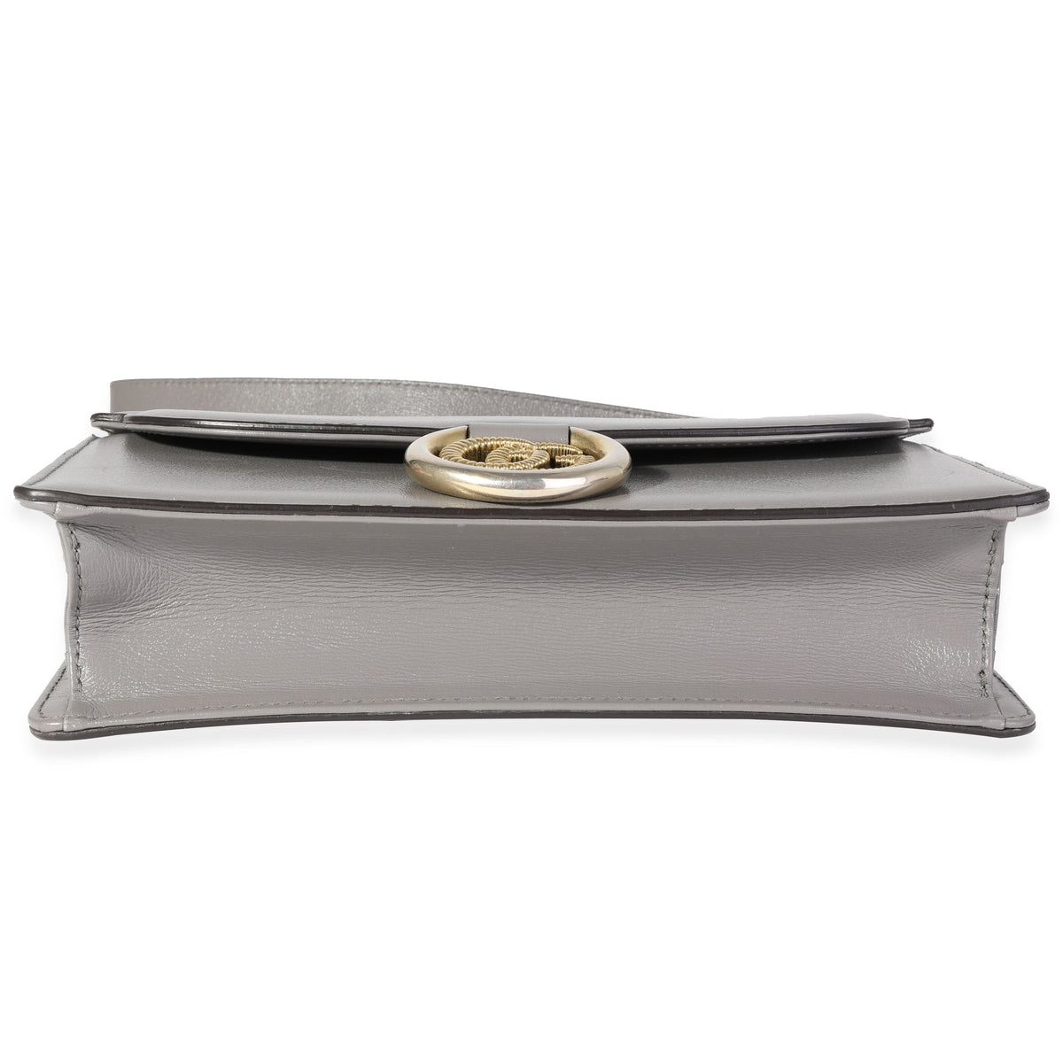 Gucci Gray Leather GG Ring Shoulder Bag