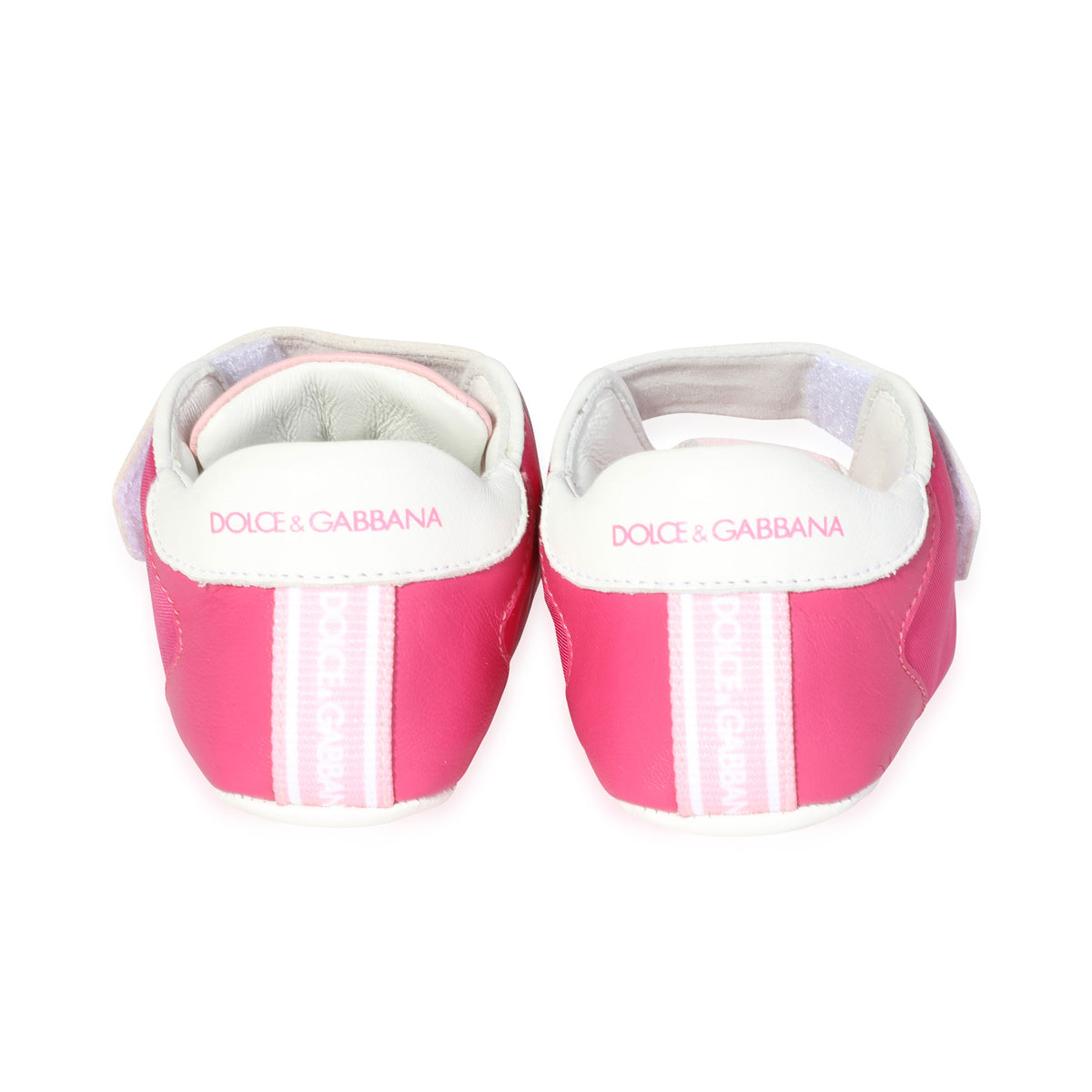 Dolce & Gabbana Colorblock Logo Pre-Walkers in Pink White