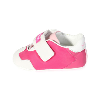 Dolce & Gabbana Colorblock Logo Pre-Walkers in Pink White