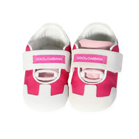 Dolce & Gabbana Colorblock Logo Pre-Walkers in Pink White