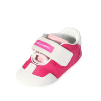 Dolce & Gabbana Colorblock Logo Pre-Walkers in Pink White