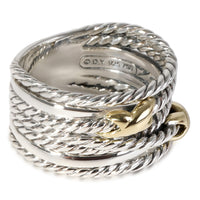 David Yurman X Ring in 18k Yellow Gold/Sterling Silver