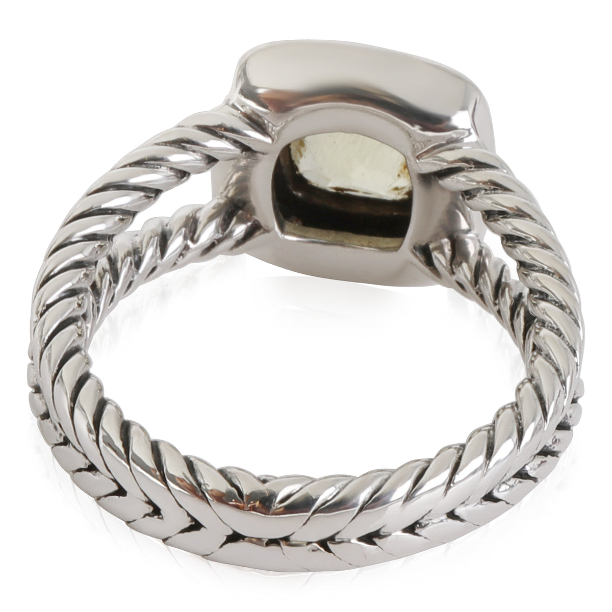 David Yurman Albion Citrine Diamond Ring in  Sterling Silver 0.17 CTW