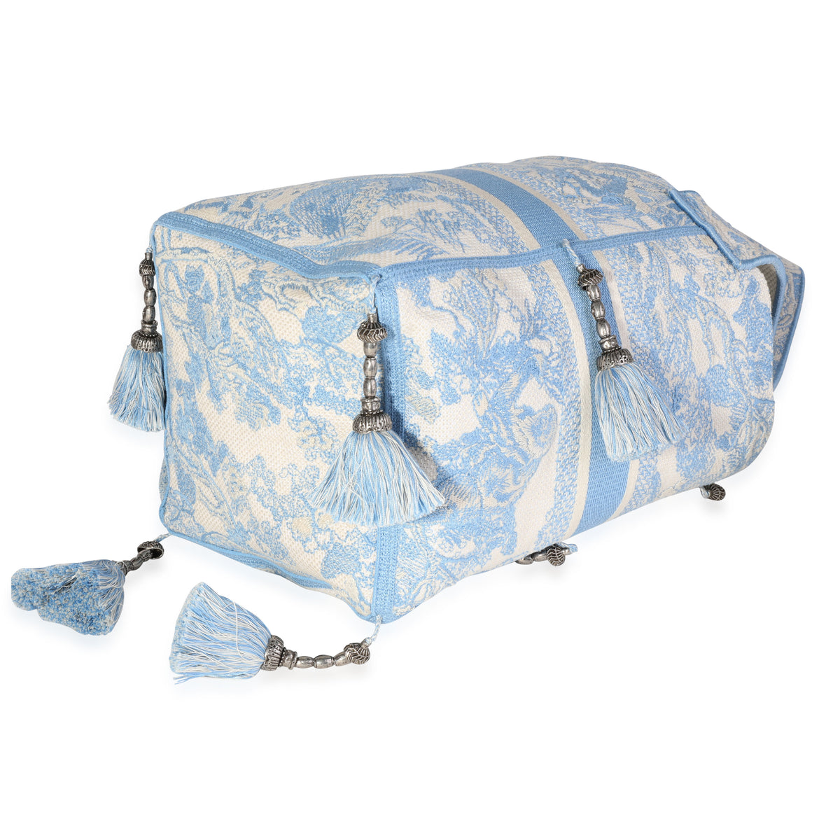 Christian Dior Turquoise Toile de Jouy Embroidery D-Bubble Bucket Bag