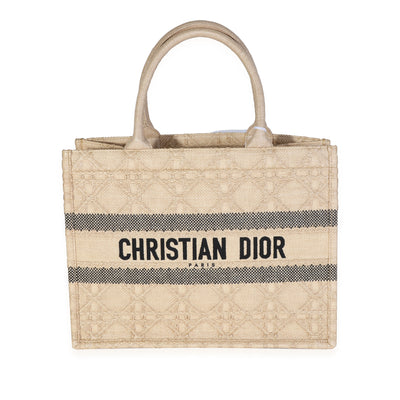 Dior Natural Raffia Medium Book Tote