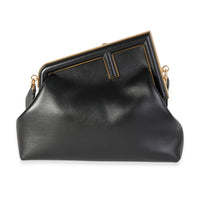 Fendi Black Nappa Leather Medium First Bag