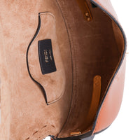 Fendi Brown Vitello Leather & Plexiglass Moonlight Bag