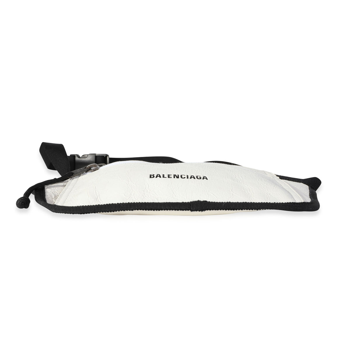 Balenciaga White Leather & Black  Weekend Belt Bag