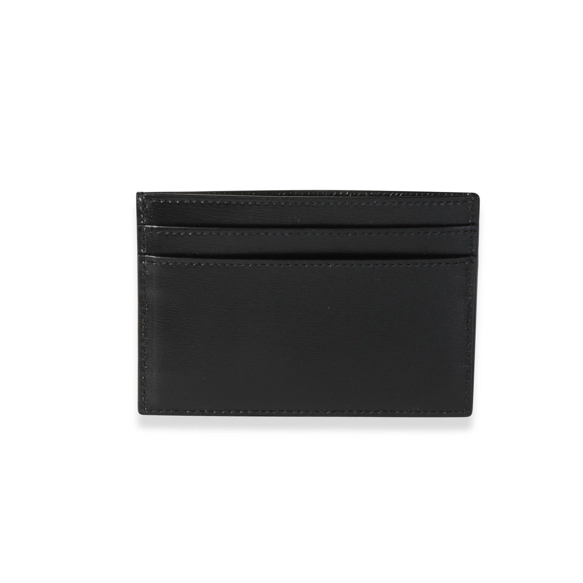 Saint Laurent Black Calfskin Leather Tiny Monogram Card Case