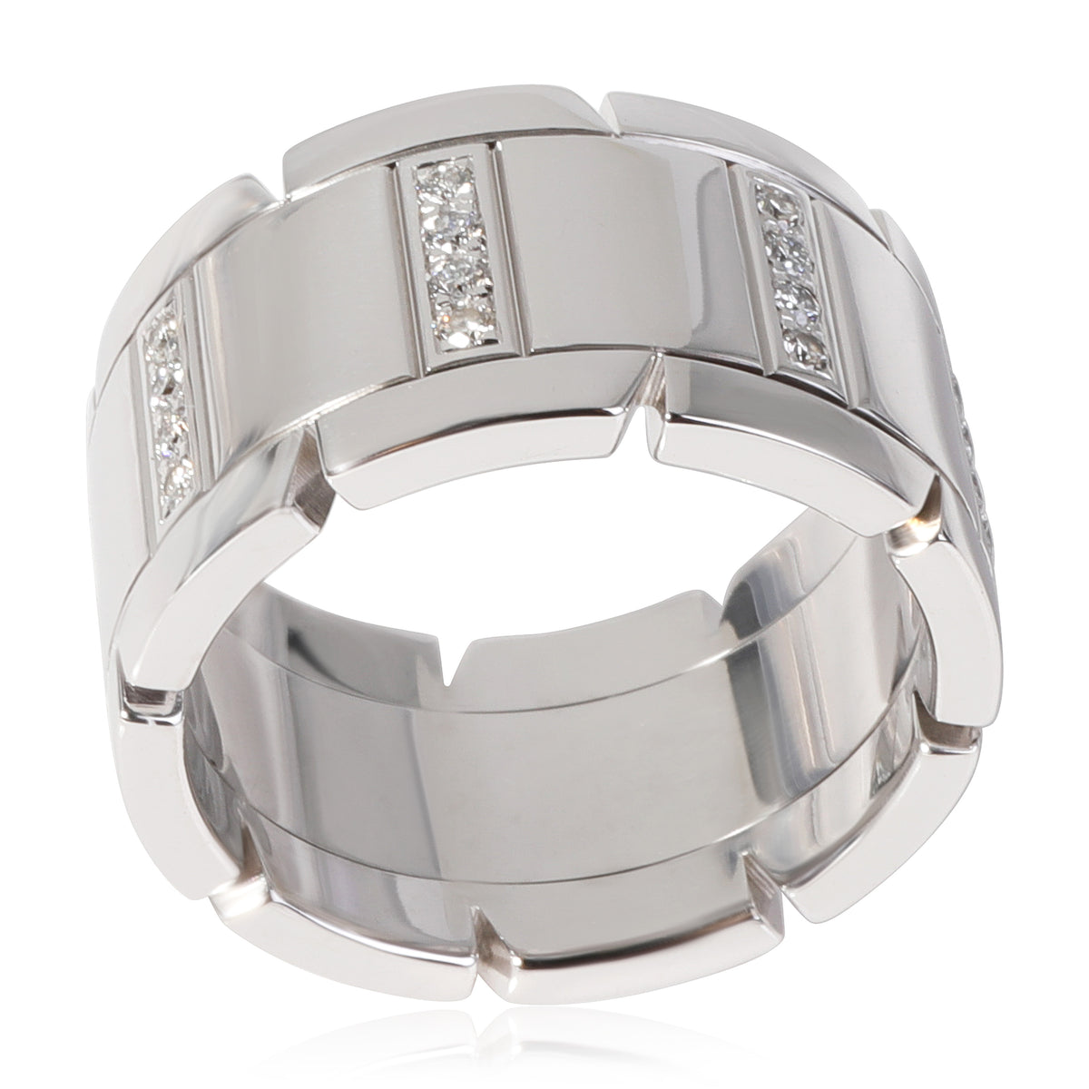 Cartier Tank Francaise Diamond Band in 18k White Gold 0.4 CTW