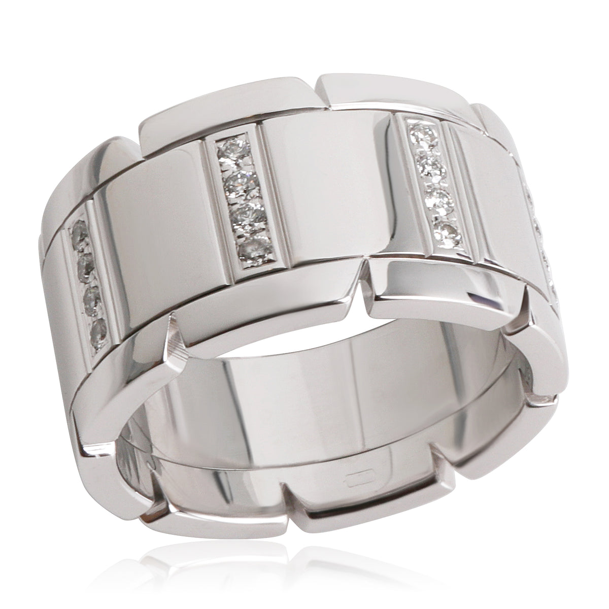 Cartier Tank Francaise Diamond Band in 18k White Gold 0.4 CTW