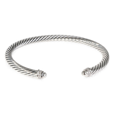 David Yurman Cable Classic Diamond Bracelet in  Sterling Silver 0.07 CTW