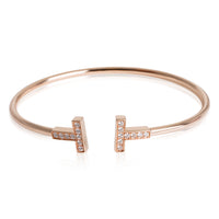 Tiffany & Co. Tiffany T Diamond Bangle in 18K Rose Gold 0.22 CTW