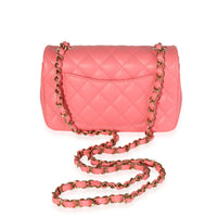 Chanel Pink Quilted Lambskin Mini Rectangular Classic Flap Bag