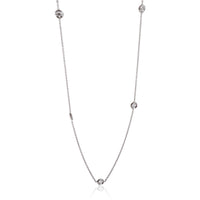 Roberto Coin Seven Station Diamond Necklace in 18k White Gold 0.35 CTW