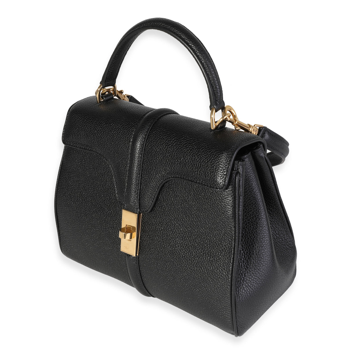 Celine Black Grained Calfskin 16 Bag