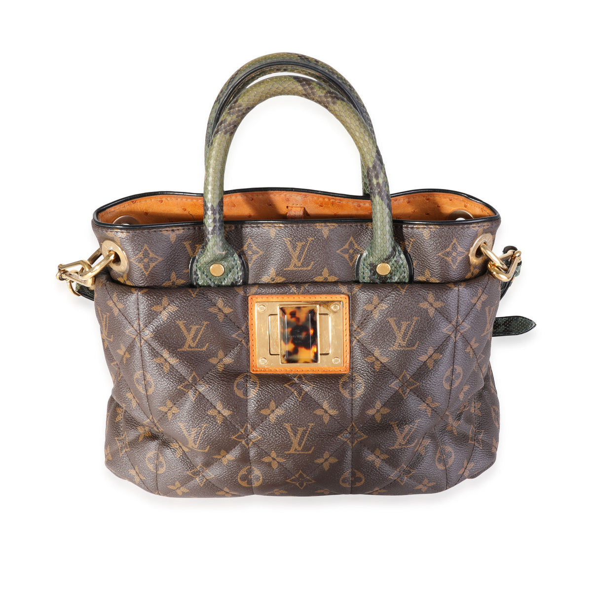Louis Vuitton Exotic Tote MM Etoile Blue Python and Ostrich